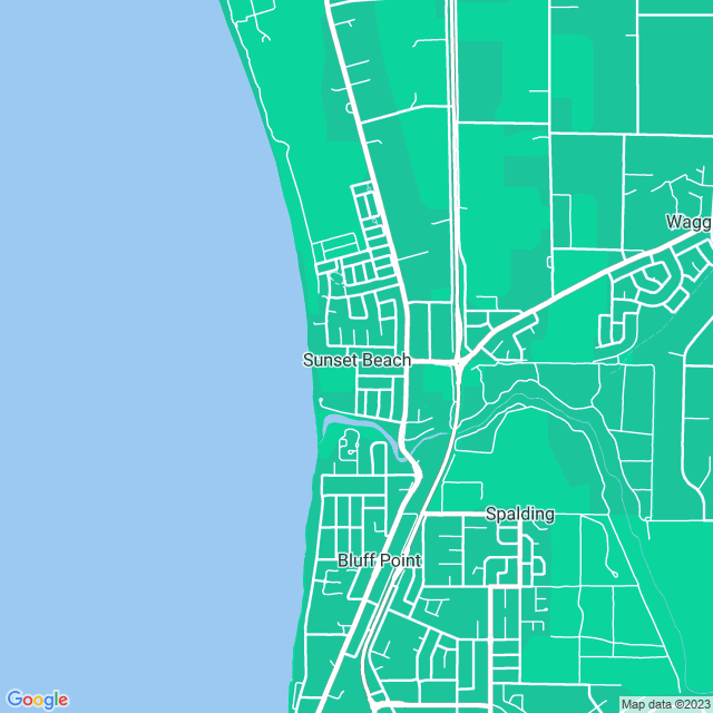 Map showing the location of Sunset Glen in Sunset Beach, WA 6530
