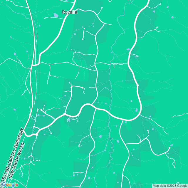 Map showing the location of Rock Solid Concreting in Royalla, NSW 2620