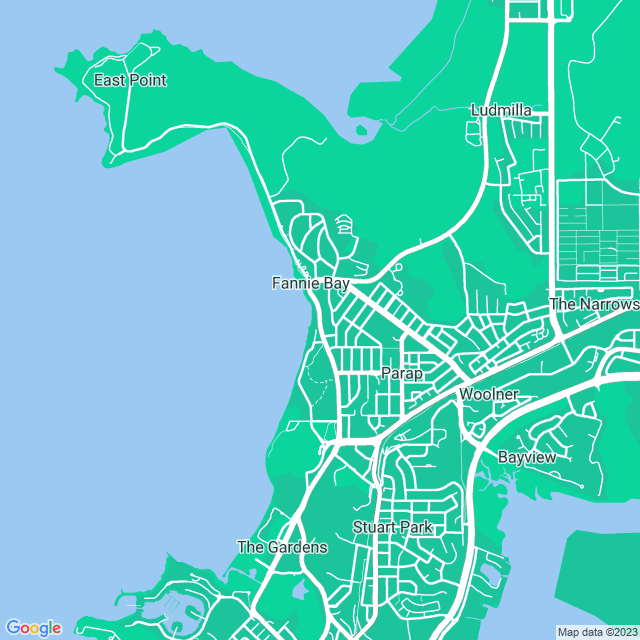 Map showing the location of Liquid Orange-Creative Design in East Point, NT 820