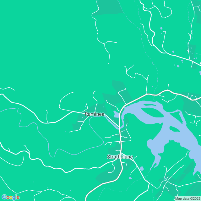 Map showing the location of Raminea Bridge in Raminea, TAS 7109