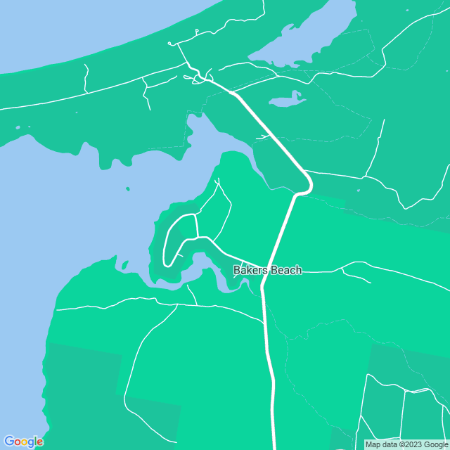 Map showing the location of Tasmulch in Bakers Beach, TAS 7307