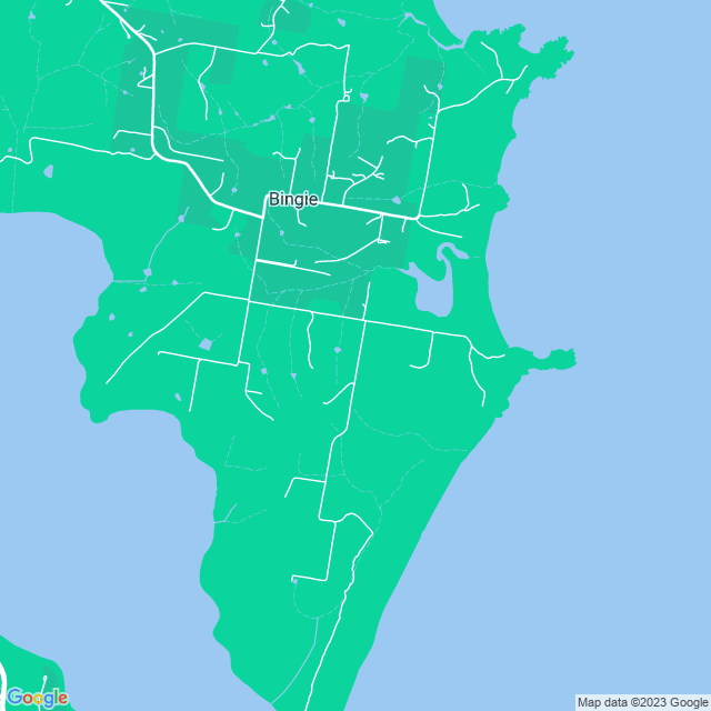 Map showing the location of McMaughton Building in Bingie, NSW 2537