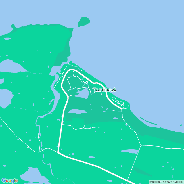Map showing the location of Playground in Tomahawk, TAS 7262