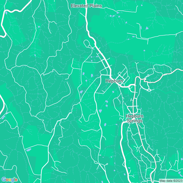 Map showing the location of Hepburn Primary School in Hepburn, VIC 3461