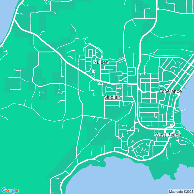 Map showing the location of Luna Creative in Sinclair, WA 6450