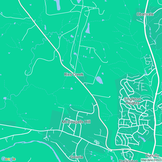 Map showing the location of Rixs Creek Rest Area in Rixs Creek, NSW 2330