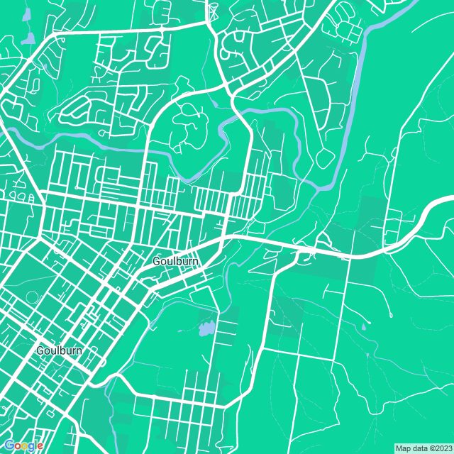 Map showing the location of GJ Corby Constructions in Goulburn North, NSW 2580