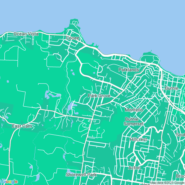 Map showing the location of Ken Moore in Park Grove, TAS 7320