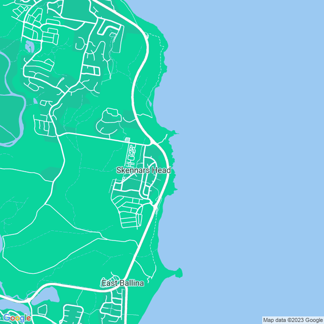 Map showing the location of Aureus in Skennars Head, NSW 2478