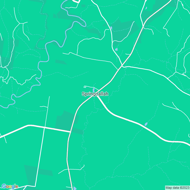 Map showing the location of AAA Earthworks in Springdallah, VIC 3351