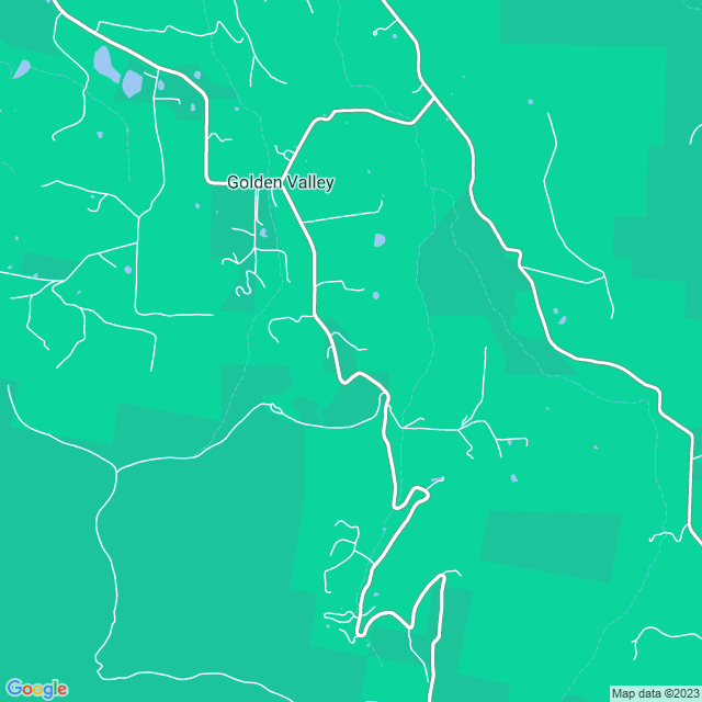 Map showing the location of Mountain Blue Guest Accommodation in Golden Valley, TAS 7304