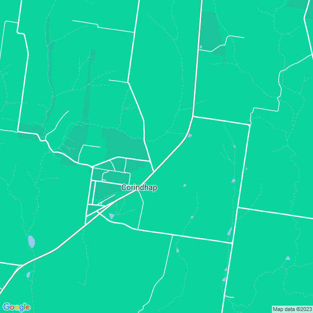 Map showing the location of Corindhap Hotel in Corindhap, VIC 3352