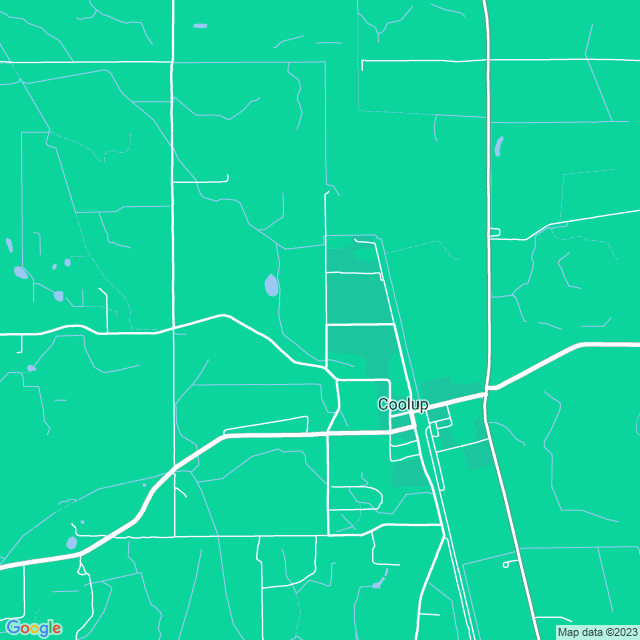 Map showing the location of Downs Brian in Coolup, WA 6214
