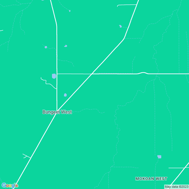 Map showing the location of Coledale in Bungeet West, VIC 3726