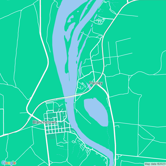 Map showing the location of Blanchetown Bridges in Paisley, SA 5357