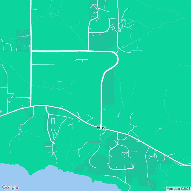 Map showing the location of Hay River Bridge in Hay, WA 6333