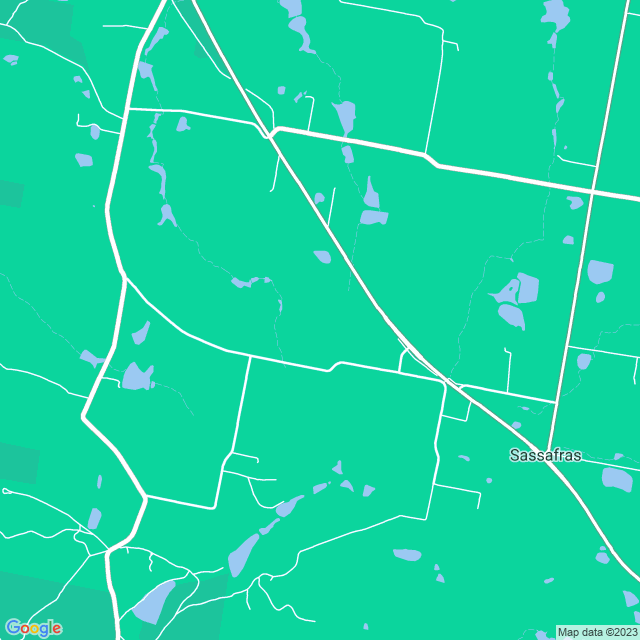 Map showing the location of Chilcott K E in Sassafras, TAS 7307