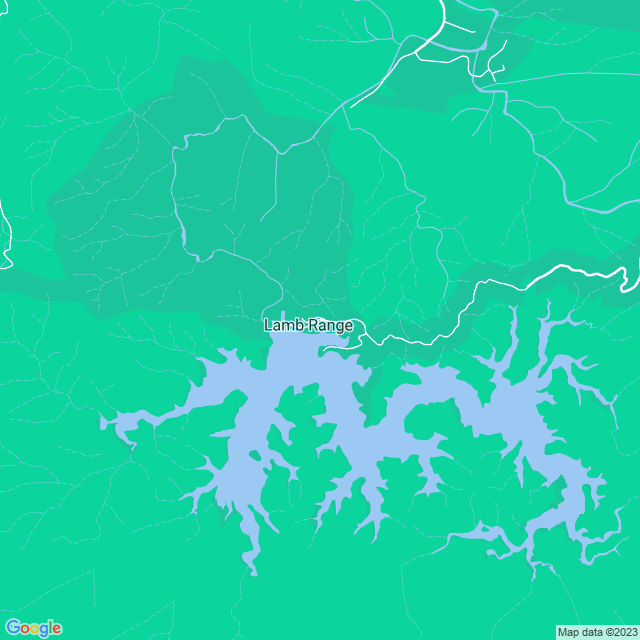 Map showing the location of Copperlode Dam in Lamb Range, QLD 4870