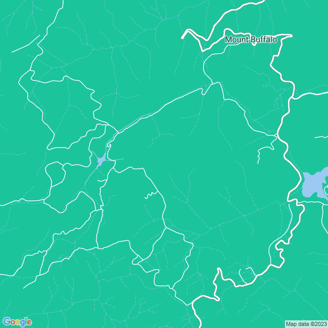 Map showing the location of Dickson's Falls in Mount Buffalo, VIC 3740