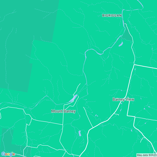 Map showing the location of Upper Portals in Mount Barney, QLD 4287
