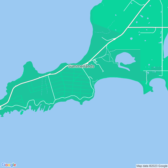 Map showing the location of Kitty Miller Bay in Summerlands, VIC 3922