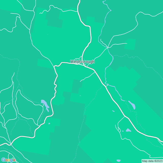 Map showing the location of Weldborough Hotel in Weldborough, TAS 7264