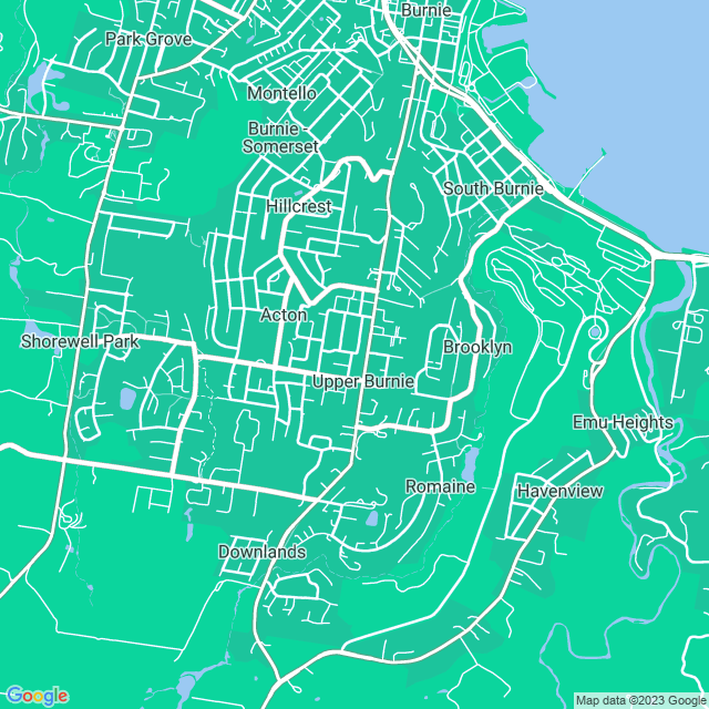 Map showing the location of Bake in Upper Burnie, TAS 7320
