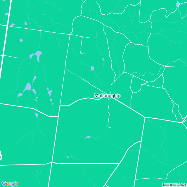 Map showing the location of Wallaby track in Mollongghip, VIC 3352