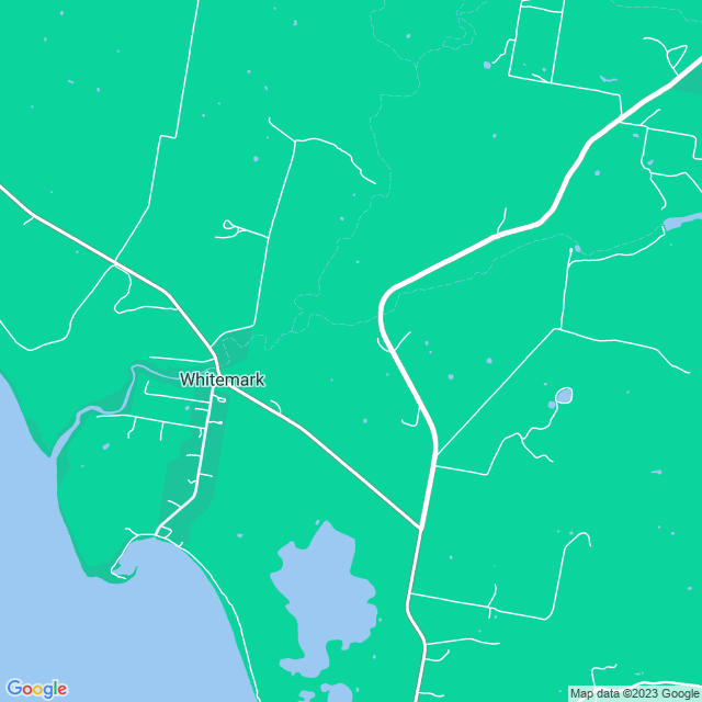 Map showing the location of waterfall log cabins in Whitemark, TAS 7255