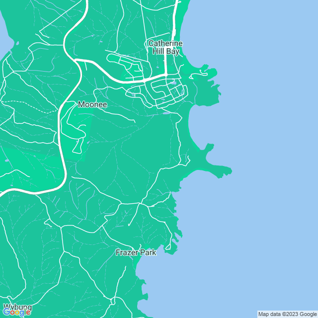 Map showing the location of Frazer Park Quarry in Moonee, NSW 2259