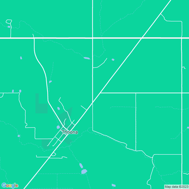 Map showing the location of Thoona Primary School in Thoona, VIC 3726