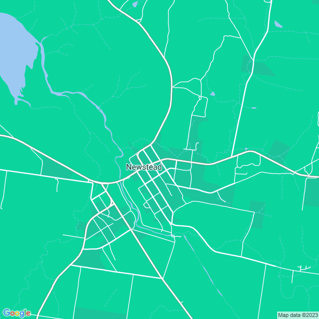 Map showing the location of Newstead General Store in Newstead, VIC 3462