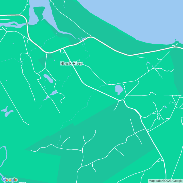 Map showing the location of Gateforth Cottages in Black River, TAS 7321