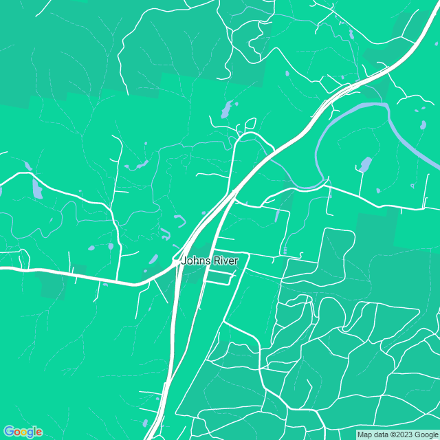 Map showing the location of Johns River Rest Stop in Johns River, NSW 2443