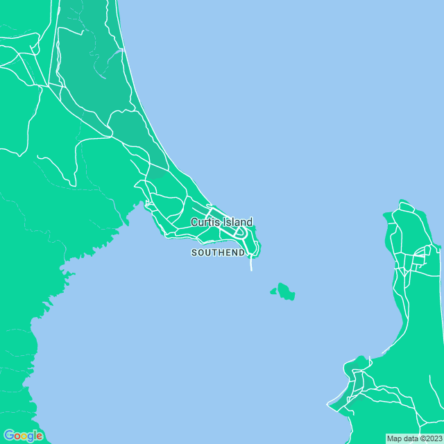 Map showing the location of Helipad in Curtis Island, QLD 4680