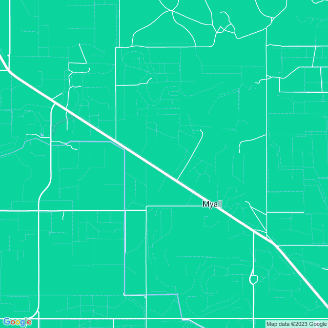 Map showing the location of Benwell State Forest in Myall, VIC 3579