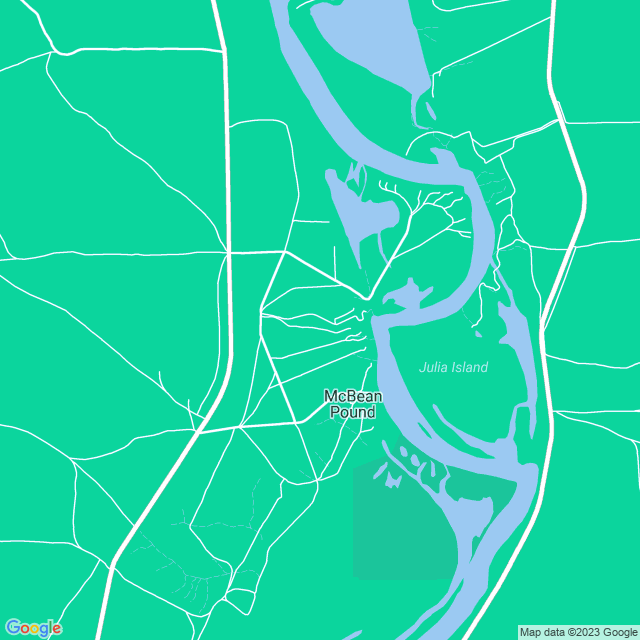 Map showing the location of Roonka Water Activity Centre in Mcbean Pound, SA 5357
