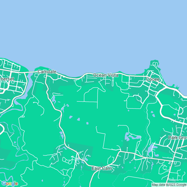 Map showing the location of Samec Sam in Ocean Vista, TAS 7320
