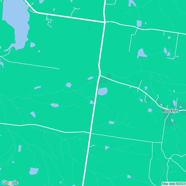 Map showing the location of Yogabout in Rocklyn, VIC 3364