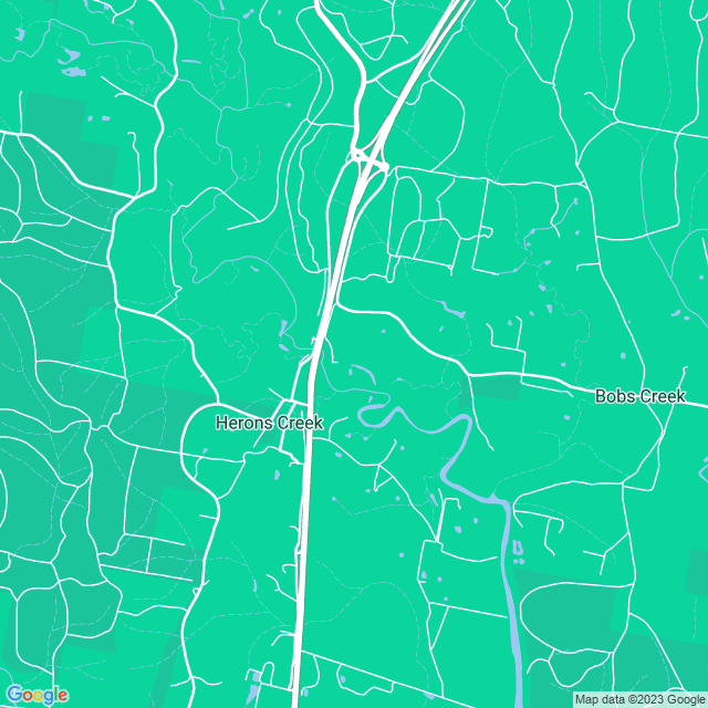 Map showing the location of Pavewell Constructions in Herons Creek, NSW 2443