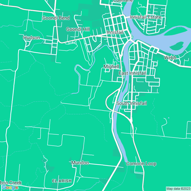 Map showing the location of Innisfail Storage in Mighell, QLD 4860