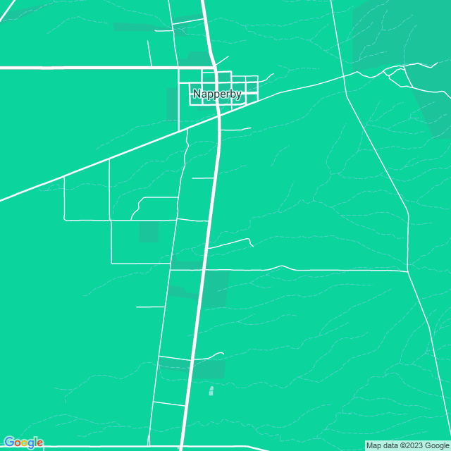 Map showing the location of Napperby Primary School in Napperby, SA 5540