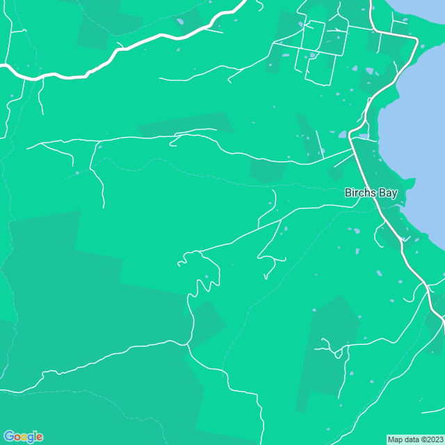 Map showing the location of Geebin Vineyard in Birchs Bay, TAS 7162