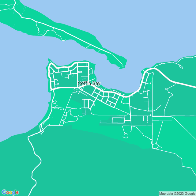 Map showing the location of Sunset Charters in Coffin Bay, SA 5607