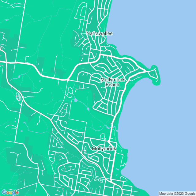 Map showing the location of Gunn Drafting in Mollymook Beach, NSW 2539