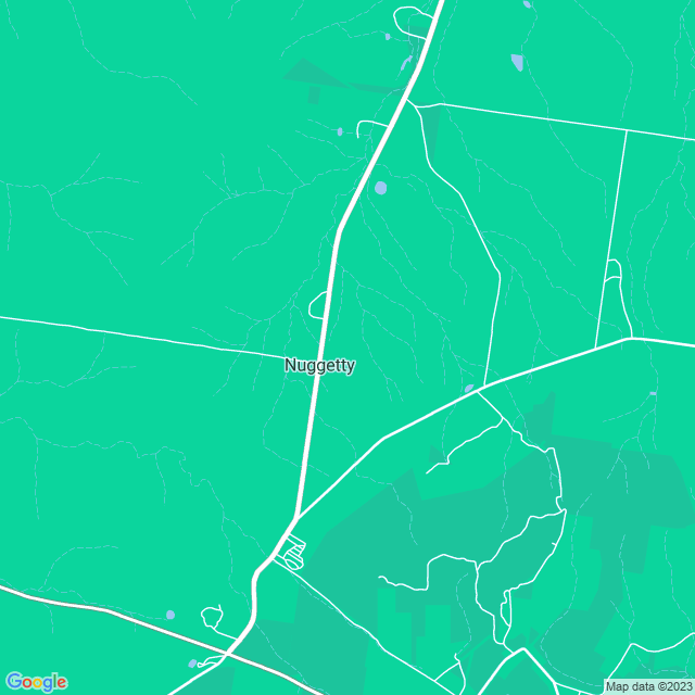 Map showing the location of Pebbleridge farm in Nuggetty, VIC 3463