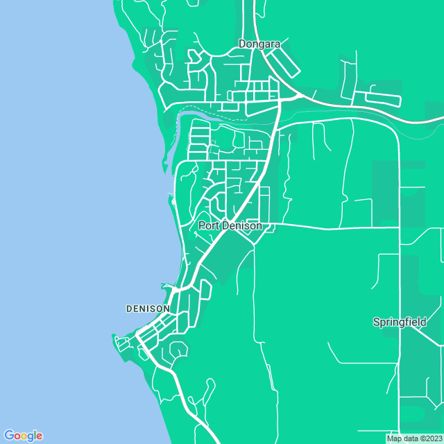 Map showing the location of Playground in Port Denison, WA 6525