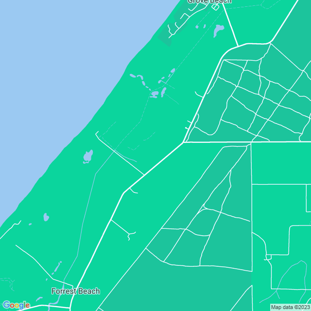Map showing the location of James Block in Forrest Beach, WA 6271