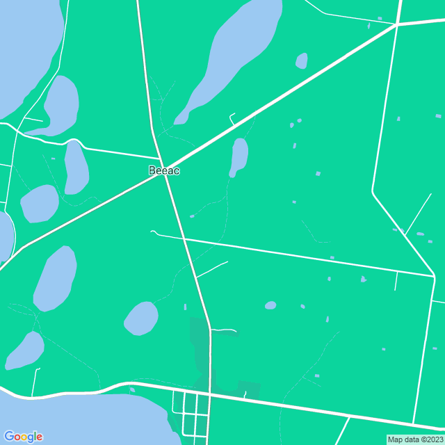 Map showing the location of Beeac Hall & Recreation Reserve in Beeac, VIC 3251