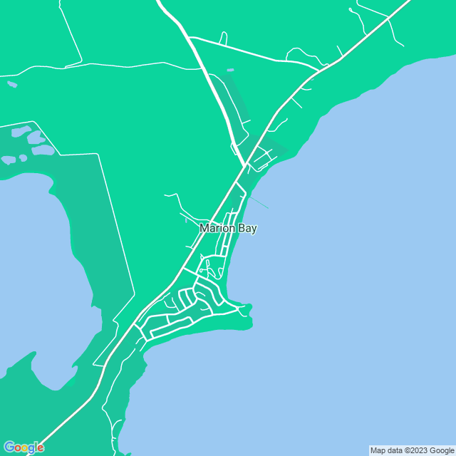 Map showing the location of casa del mar in Marion Bay, SA 5575